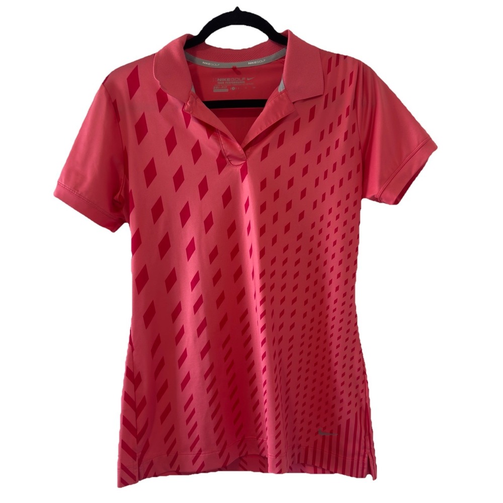 Nike golf tour performance dry fit polo women's Small coral Virginia golf club